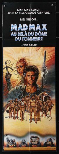 1z045 MAD MAX BEYOND THUNDERDOME French door panel '85 art of Mel Gibson & Tina Turner by Amsel!