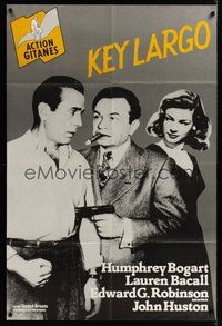 1z067 KEY LARGO French 31x47 R90s Humphrey Bogart, Lauren Bacall, Edward G. Robinson, John Huston