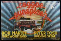 1z071 REGGAE SUNSPLASH French 31x47 '79 Peter Tosh, Third World Band, Burning Spear & Bob Marley!