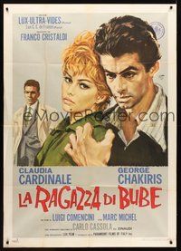 1z621 BEBO'S GIRL Italian 1p '63 Arnaldo Putzu art of Claudia Cardinale & George Chakiris!
