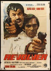 1z627 REVOLVER Italian 1p '73 Revolver, art of Oliver Reed & Testi by Enzo Nistri!