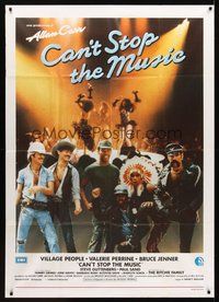 1z441 CAN'T STOP THE MUSIC Italian 1p '80 different image of the The Village People performing!