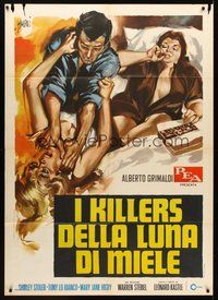 1z686 HONEYMOON KILLERS Italian 1p '70 different Symeoni art of Shirley Stoler & Tony Lo Bianco!
