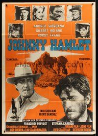 1z698 JOHNNY HAMLET Italian 1p '68 Gilbert Roland in William Shakespeare spaghetti western!