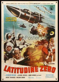 1z711 LATITUDE ZERO Italian 1p R72 sci-fi art of the incredible world of tomorrow!