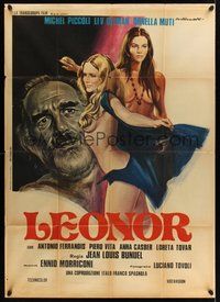 1z713 LEONOR Italian 1p '75 directed by Juan Luis Bunuel, art of female vampire by Ezio Tarantelli!