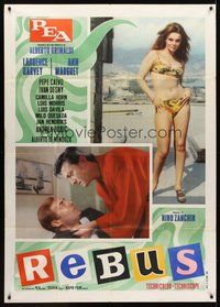 1z744 REBUS Italian 1p '68 Laurence Harvey & sexiest Ann-Margret rob a casino!