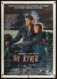 1z748 RIVER Italian 1p '85 Mark Rydell directed, Mel Gibson, Sissy Spacek