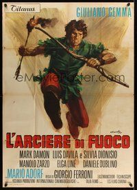 1z754 SCALAWAG BUNCH Italian 1p '71 art of Giuliano Gemma as Robin Hood by Averardo Ciriello!