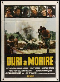 1z783 TOUGH TO KILL Italian 1p '78 Joe D'Amato's Duri a morire, cool war image!