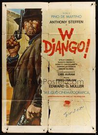 1z794 VIVA! DJANGO Italian 1p '71 spaghetti western art of Anthony Steffen as Django!