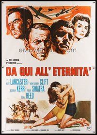 1z399 FROM HERE TO ETERNITY Italian 2p R60s Burt Lancaster, Kerr, Sinatra, Reed, Clift, different!