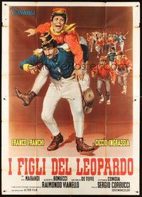 1z550 I FIGLI DEL LEOPARDO Italian 2p '65 Sergio Corbucci military comedy, wacky art!