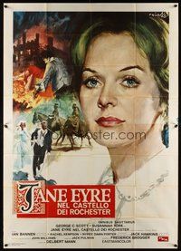 1z554 JANE EYRE Italian 2p '71 Charlotte Bronte's novel, art of Susannah York by Ciriello!