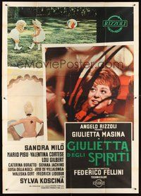 1z556 JULIET OF THE SPIRITS Italian 2p '65 Federico Fellini's Giulietta degli Spiriti!