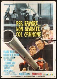1z568 MILLION DOLLAR COUNTDOWN Italian 2p '67 cool crime art by Enrico De Seta!