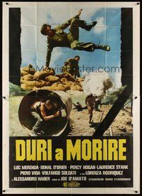 1z594 TOUGH TO KILL Italian 2p '78 Joe D'Amato's Duri a morire, cool war image!