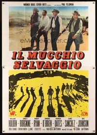1z423 WILD BUNCH Italian 2p '69 Sam Peckinpah cowboy classic, William Holden & Ernest Borgnine!