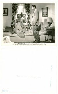 2a144 DANGEROUS 8x10 still '35 alcoholic actress Bette Davis smiling up at stern Franchot Tone!