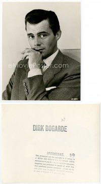 2a159 DIRK BOGARDE English 7.5x9.25 still '55 head & shoulders close up wearing suit jacket!