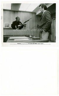 2a160 DIRTY HARRY 8x10 still '71 Clint Eastwood looks at Police Chief John Larch with gun!