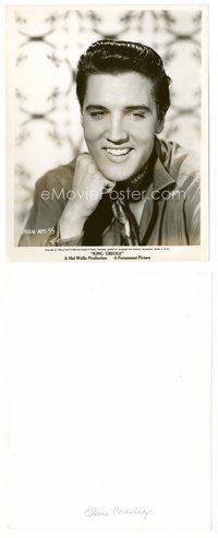 2a193 ELVIS PRESLEY 8x10 still '58 wonderful head & shoulders smiling portrait from King Creole!