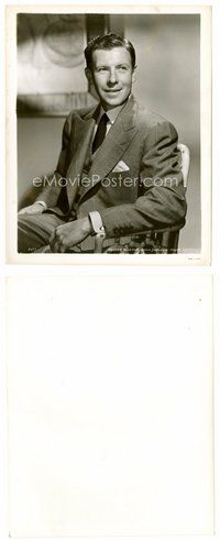 2a228 GEORGE MURPHY 8x10 still '40s close up seated smiling portrait wearing suit & tie!
