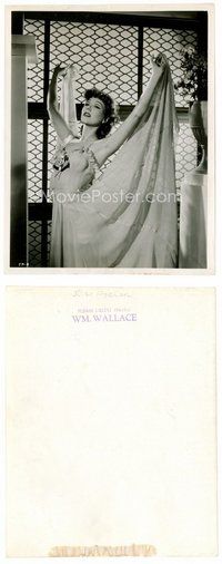 2a298 JEAN PARKER 8x10 still '40s full-length portrait holding her gown up by William Wallace!