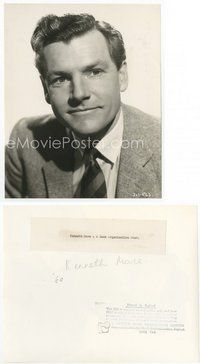 2a346 KENNETH MORE English 7.5x9.25 still '60 head & shoulders portrait of the English actor!