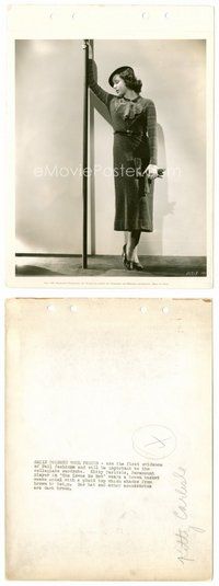 2a359 KITTY CARLISLE 8x11 key book still '34 in brown basket weave dress from She Loves Me Not!