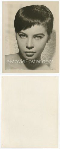 2a372 LESLIE CARON 8x10 still '50s close up of the beautiful French actress with short hair!