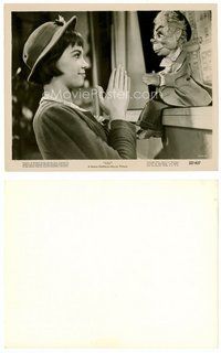 2a376 LILI 8x10 still '52 cool image of sexy young Leslie Caron singing to puppet!