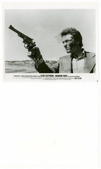 2a393 MAGNUM FORCE 8x10 still '73 Clint Eastwood is Dirty Harry pointing his huge gun!