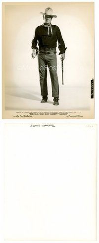 2a400 MAN WHO SHOT LIBERTY VALANCE 8x10 still '62 John Wayne as Tom Doniphon full-length w/rifle!