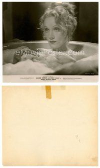 2a408 MARLENE DIETRICH 7.75x9.25 still '37 sexy & naked in bubble bath from Knight Without Armor!