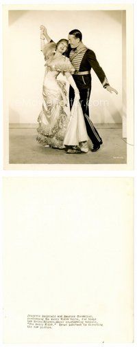 2a440 MERRY WIDOW 8x10 still '34 full-length Maurice Chevalier & Jeanette MacDonald waltzing!