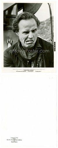 2a499 ONE EYED JACKS candid 8x10 still '61 wacky close up of Marlon Brando making wild face!