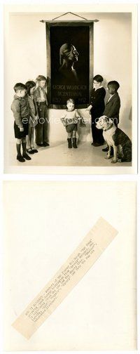 2a507 OUR GANG 8x10 still '32 3 1/2 year-old Spanky & 5 Our Gang kids at Washington Bicentennial!