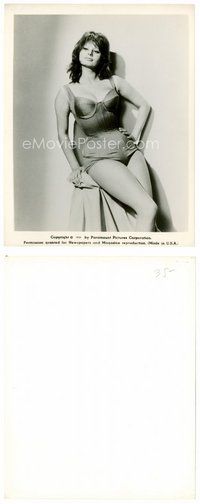 2a586 SOPHIA LOREN 8x10 still '59 sitting on a chair in a swimsuit showing her sexy figure!
