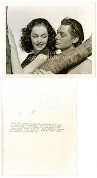 2a595 TARZAN FINDS A SON deluxe 8x10 still '39 romantic c/u of Weissmuller & Maureen O'Sullivan!