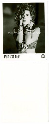 2a612 TRICIA LEIGH FISHER 8x10 still '80s waist-high portrait with lots of jewelry & few clothes!
