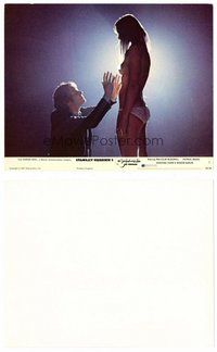 2a133 CLOCKWORK ORANGE color 8x10 still #7 '72 Malcolm McDowell kneeling in front of naked girl!