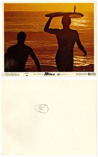 2a209 FOLLOW ME 8x10 mini LC #3 '69 great image of sufers walking on beach at sunset!