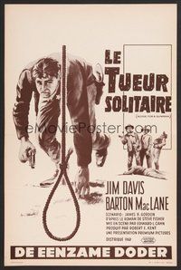2b594 NOOSE FOR A GUNMAN Belgian '60 Jim Davis, Barton MacLane, art of hangman's noose!