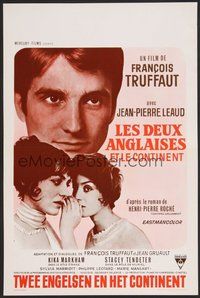 2b682 TWO ENGLISH GIRLS Belgian '71 Francois Truffaut directed, Jean-Pierre Leaud!