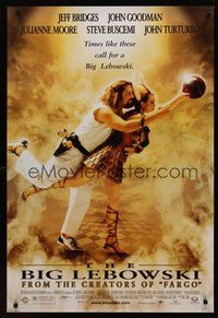 2b130 BIG LEBOWSKI 1sh '98 Coen Brothers cult classic, Jeff Bridges bowling w/Julianne Moore!