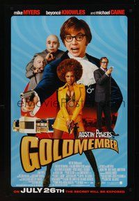 2b161 GOLDMEMBER advance DS 1sh '02 Mike Meyers as Austin Powers, sexy Beyonce Knowles!