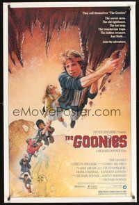 2b038 GOONIES 1sh '85 Josh Brolin, teen adventure classic, Drew Struzan art!