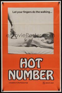 2b043 HOT NUMBER 1sh 1970s AT&T slogan parody showing fingers 'walking' on a naked woman!