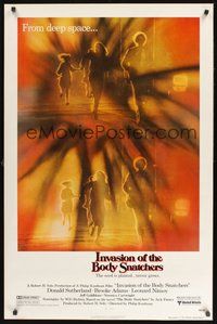 2b049 INVASION OF THE BODY SNATCHERS 1sh '78 Philip Kaufman classic remake of deep space invaders!